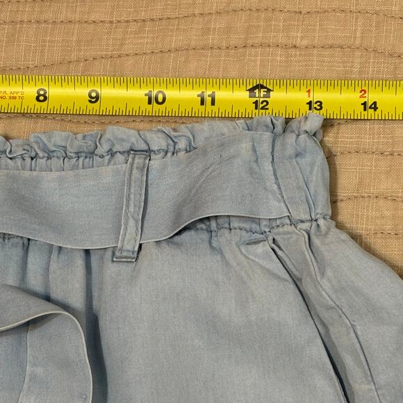 LOVE TREE Light Blue Tencil Wide Leg Ankle Cropped Pants Women’s M - Picture 6 of 12